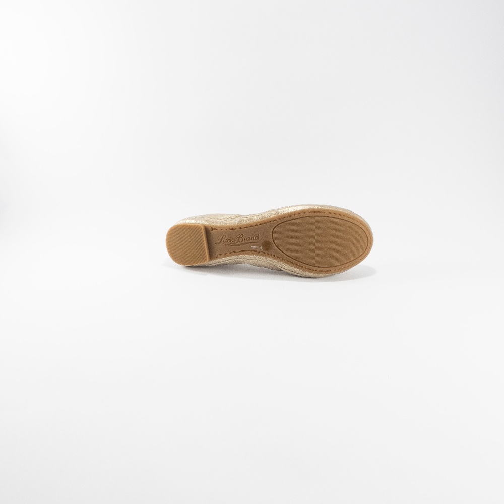 Lucky Brand Womens Emmie Flat Gold Size 5.5 M US - Picture 6 of 8